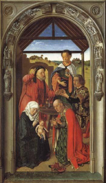 Dieric Bouts The Annunciation,The Visitation,THe Adoration of theAngels,The Adoration of the Magi oil painting image